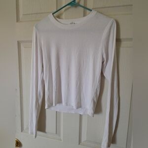 Wilfred By Aritzia White Long Sleeve Top Size Large
